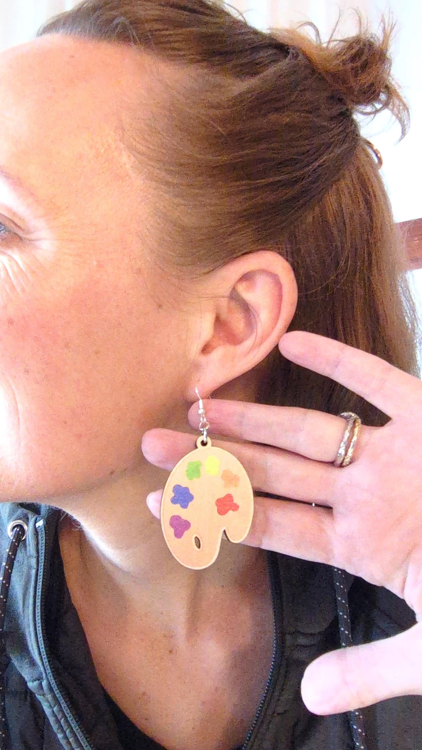 Paintbrush & Palette Earrings