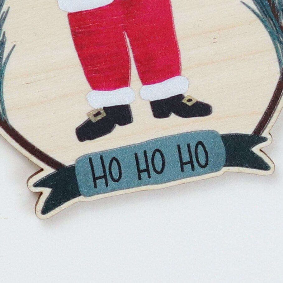 Classic Santa Wooden Ornament