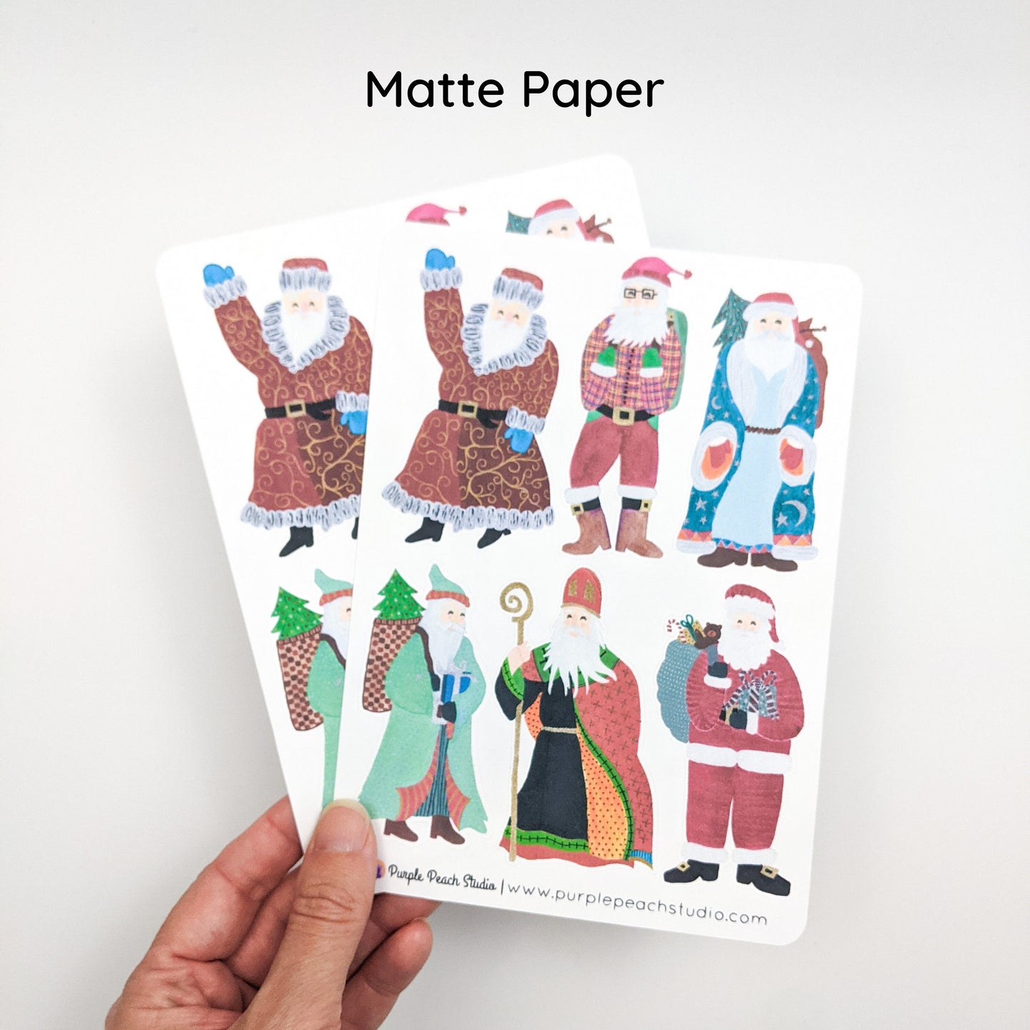 Large Vintage Santa Stickers