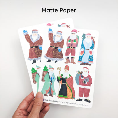 Large Vintage Santa Stickers