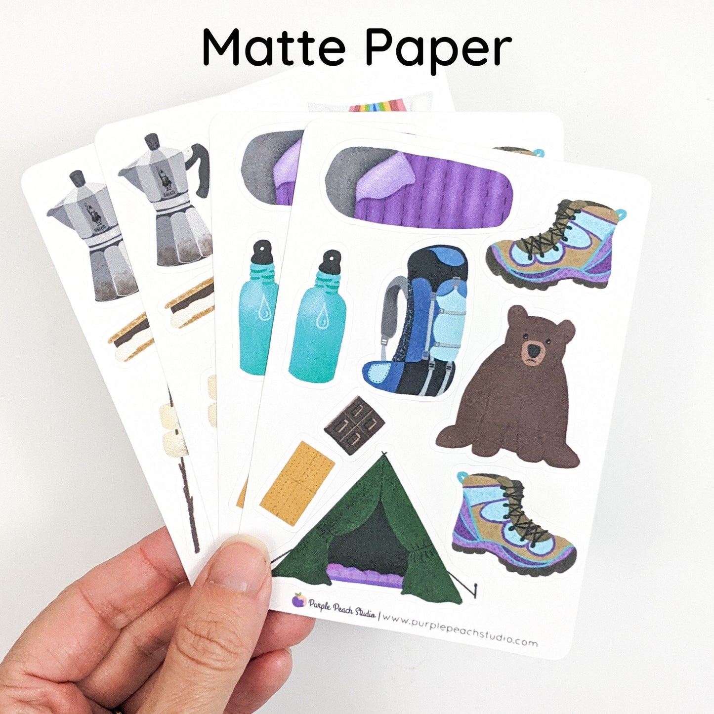 Small Camping Stickers