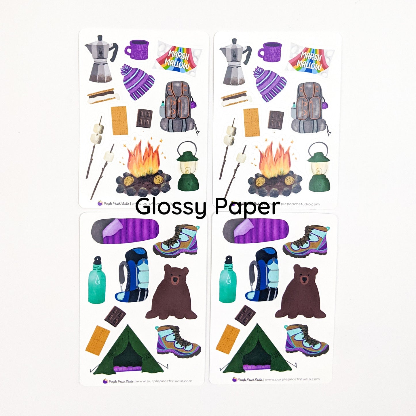 Small Camping Stickers