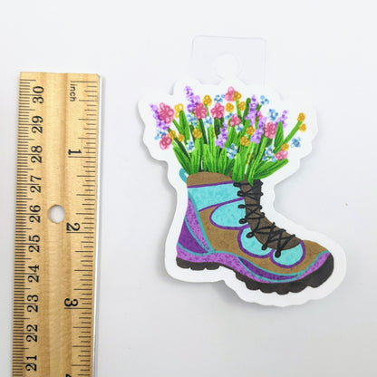 Wildflower Hiking Boot Decal