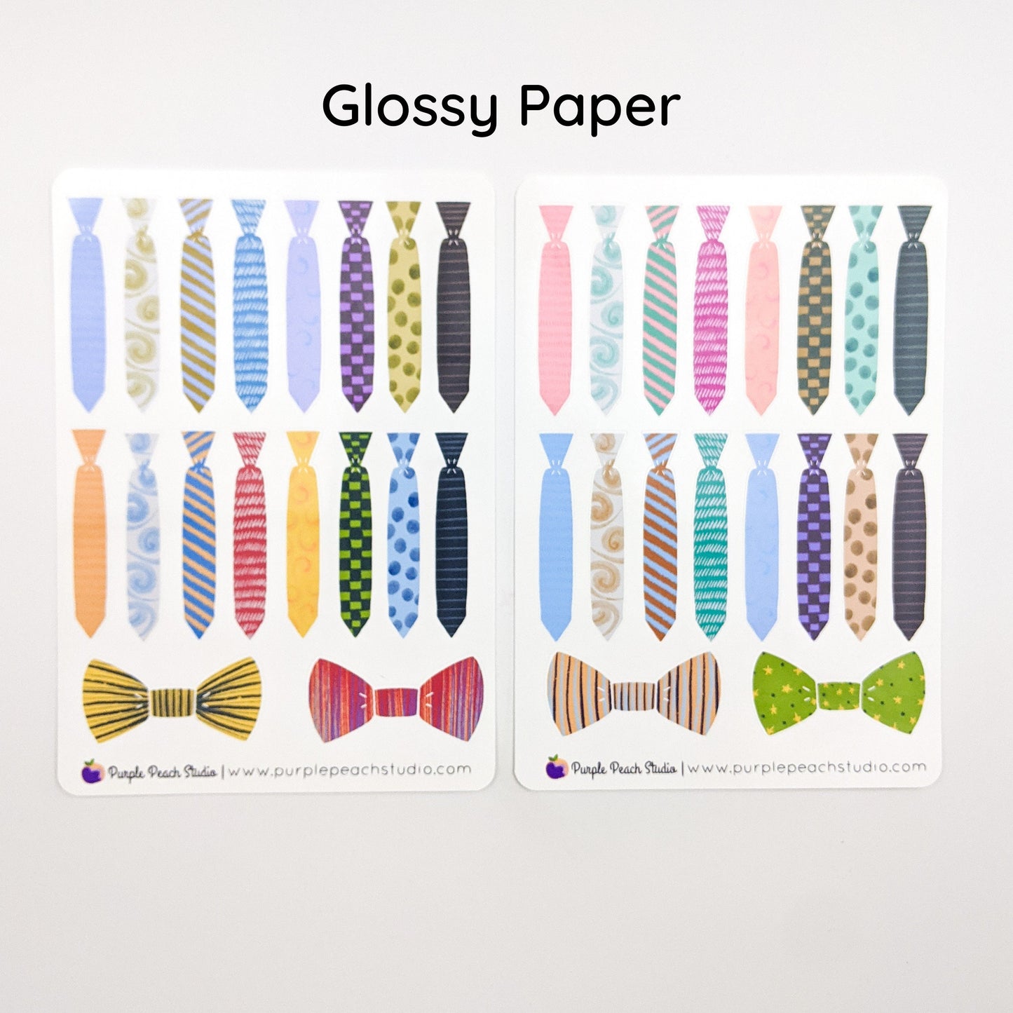 Large Necktie Stickers and Bowtie Stickers for Father's Day