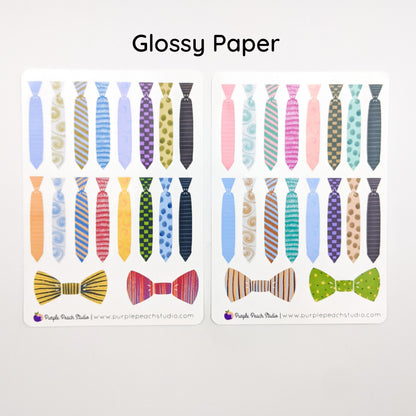 Large Necktie Stickers and Bowtie Stickers for Father's Day