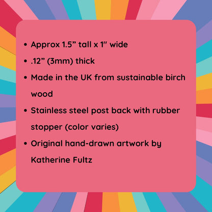 Wooden Flower Bouquet Pin