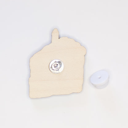 Large Pink Birthday Cake Pin