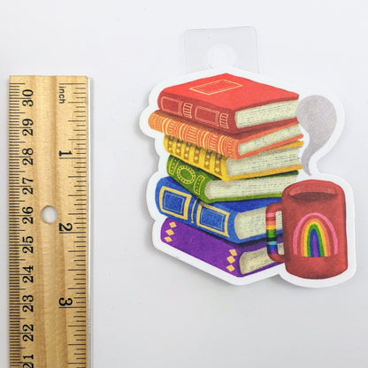 Rainbows, Coffee and Books Decal