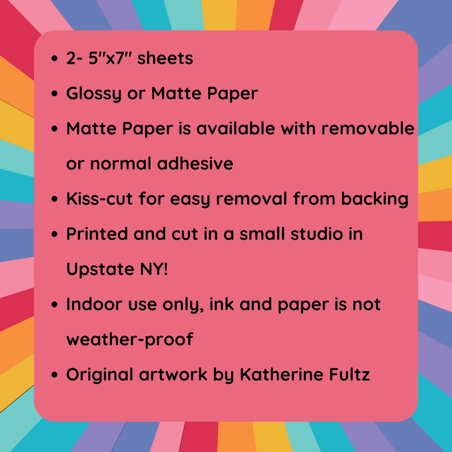 Large Rainbow Marker Stickers