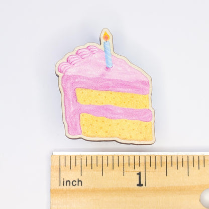 Small Pink Birthday Cake Pin