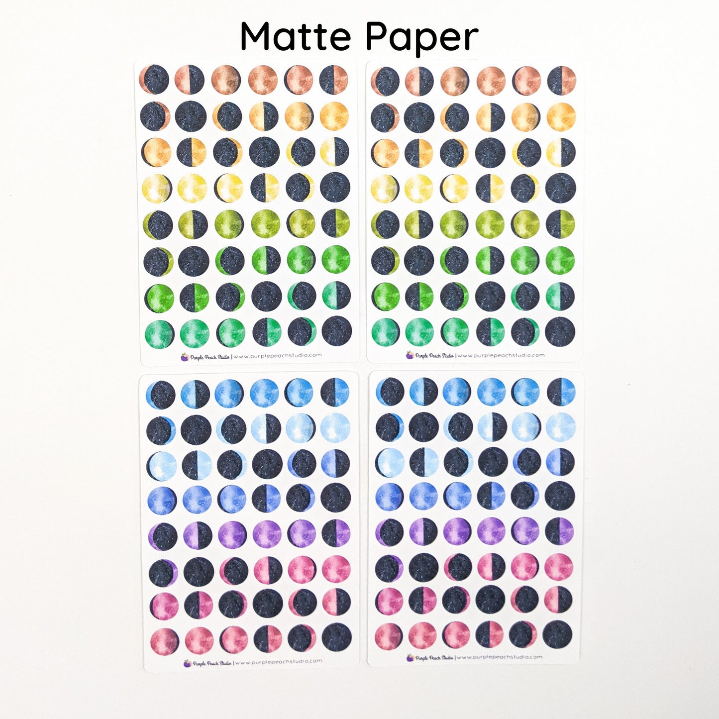 Small Moon Phase Stickers