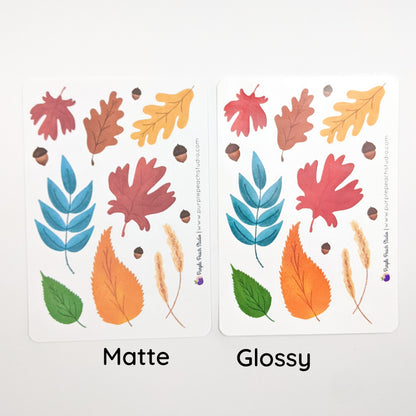 Large Fall Leaf Stickers