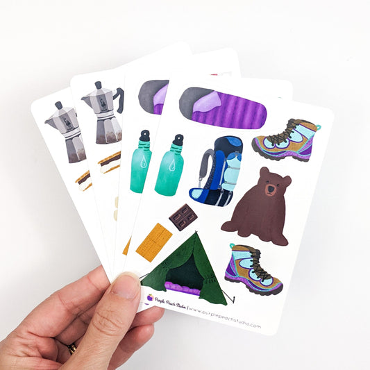 Small Camping Stickers