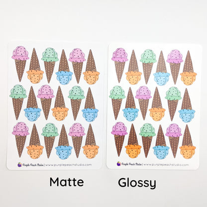 Large Ice Cream Stickers