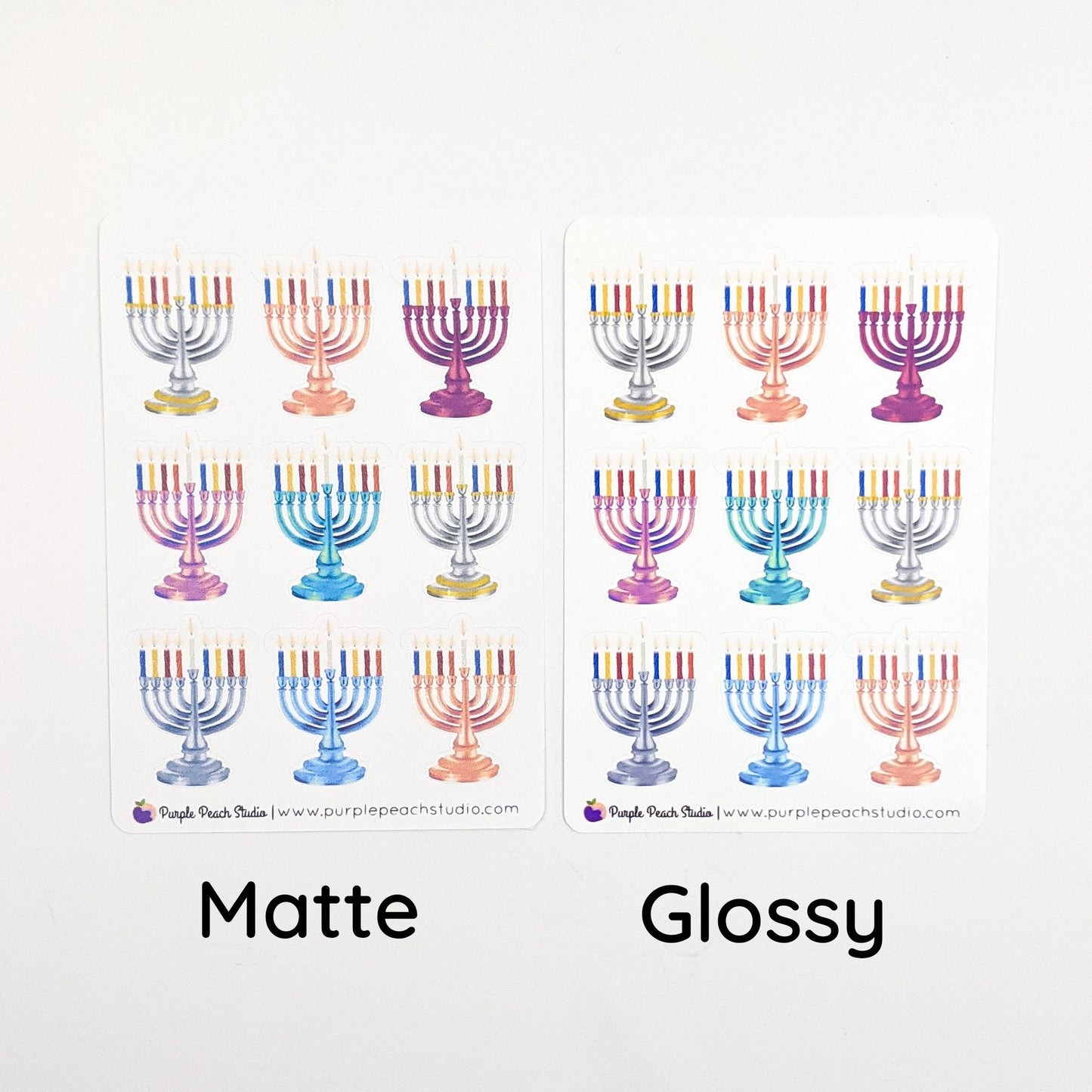 Small Menorah Stickers