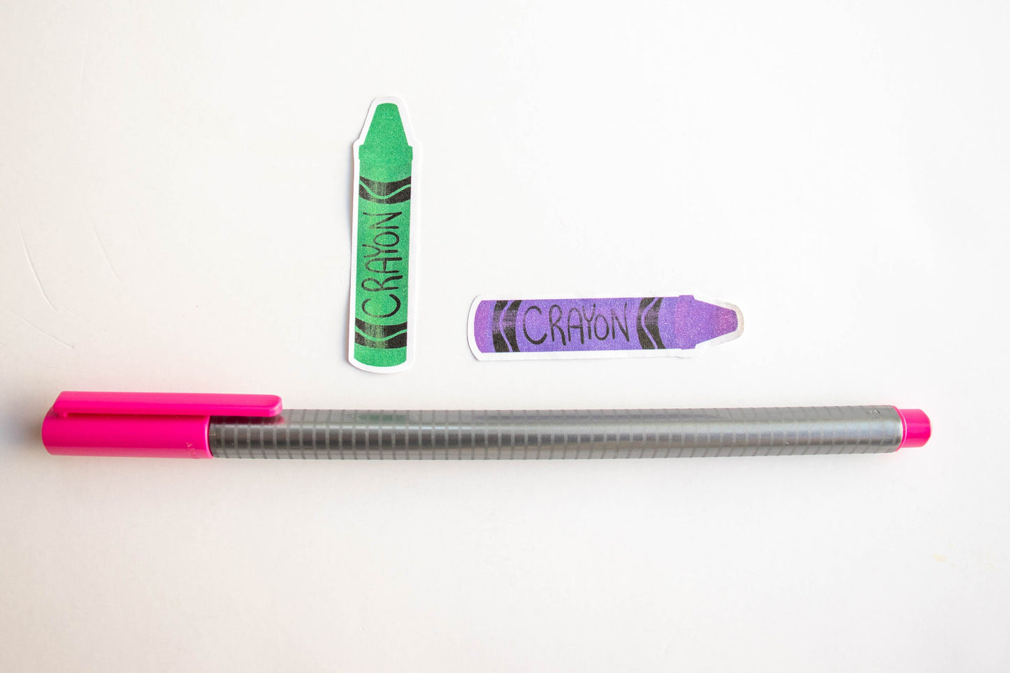 Small Crayon Art Supply Stickers