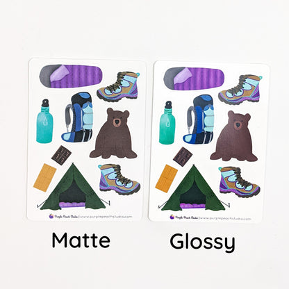 Small Camping Stickers