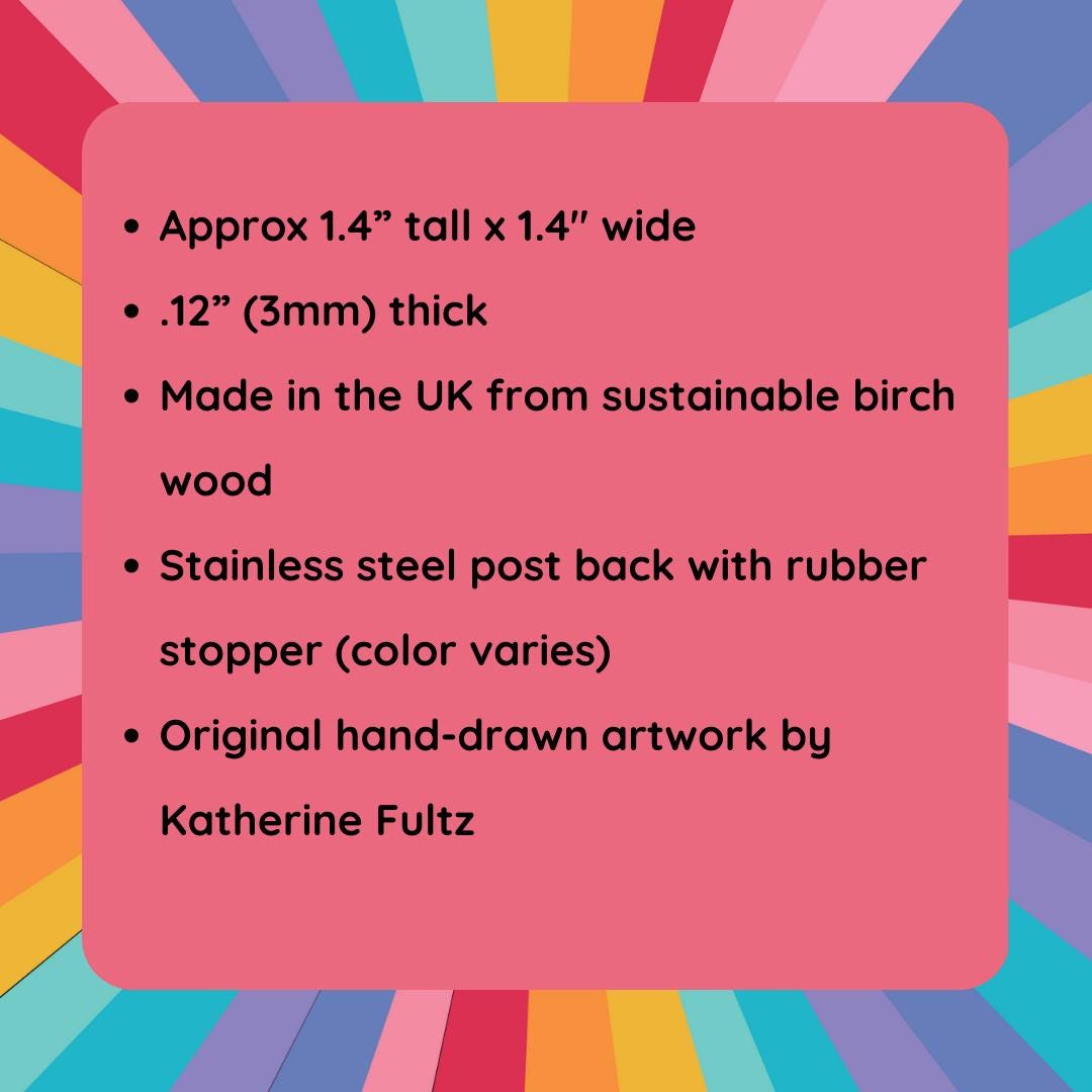 Cute Wooden Donut Pin