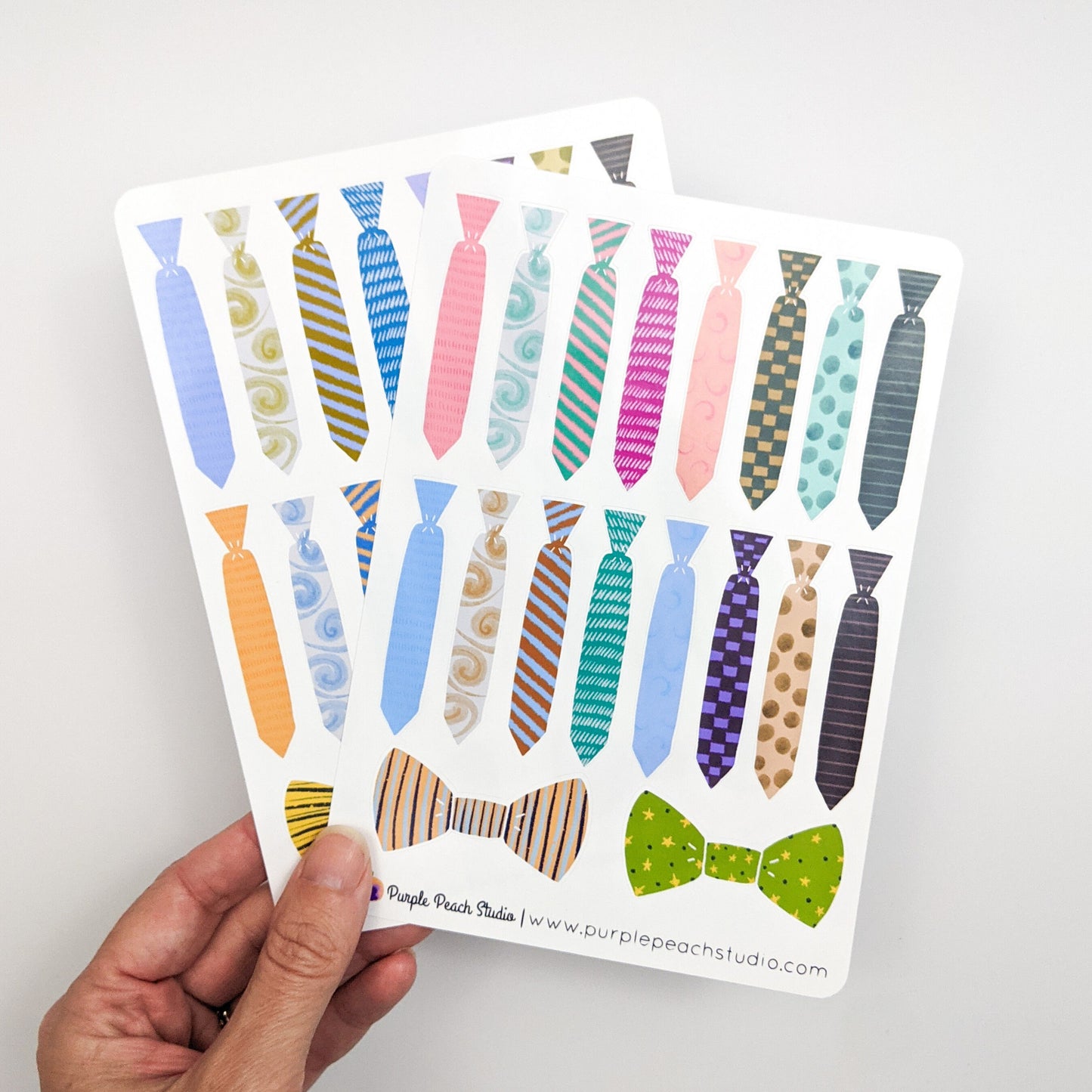 Large Necktie Stickers and Bowtie Stickers for Father's Day