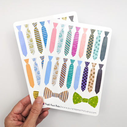 Large Necktie Stickers and Bowtie Stickers for Father's Day