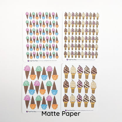 Small Ice Cream Cone Planner Stickers