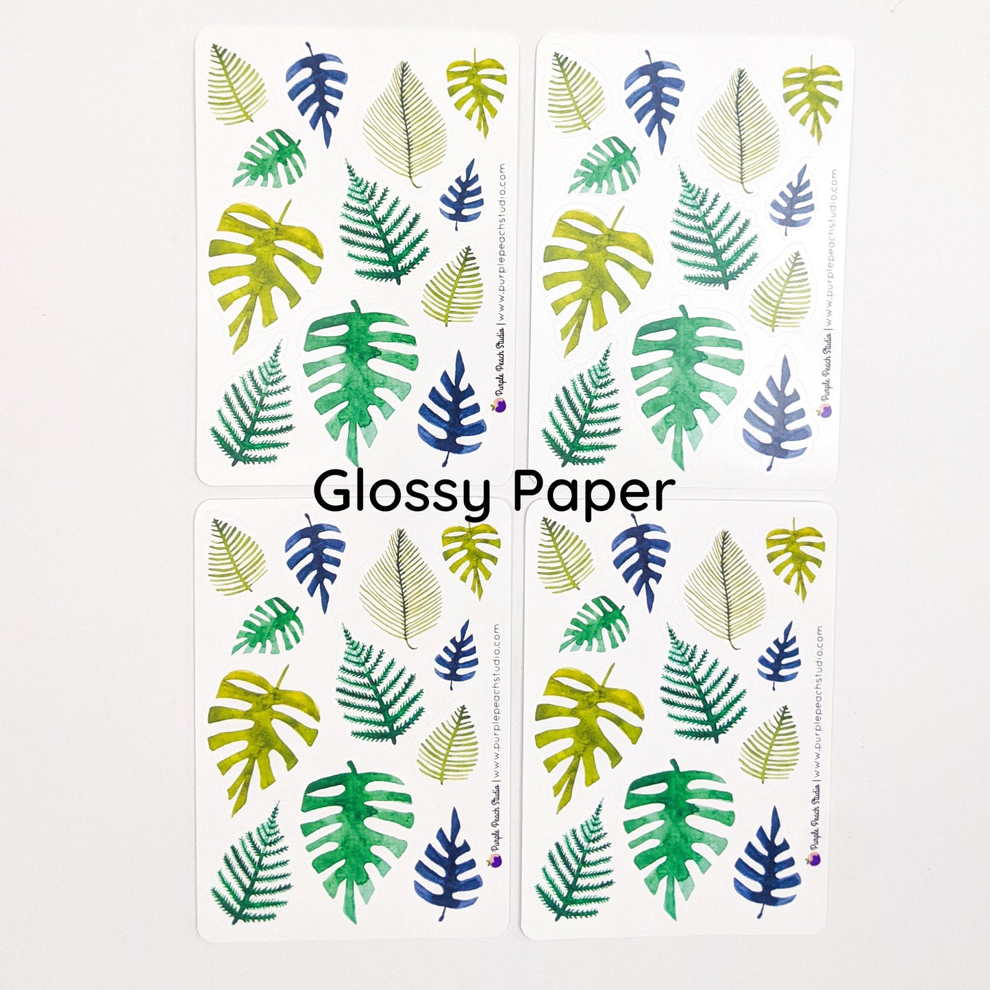 Small Tropical Monstera and Palm Leaf Stickers