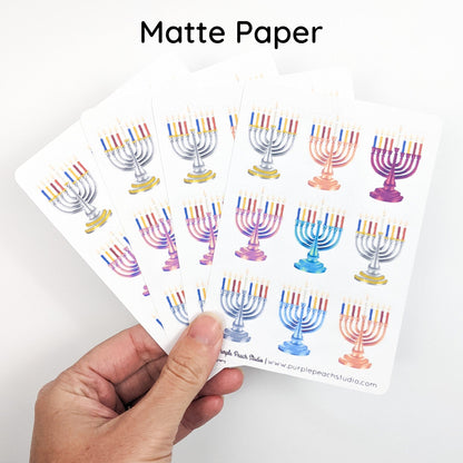 Small Menorah Stickers
