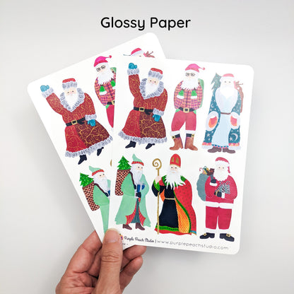 Large Vintage Santa Stickers