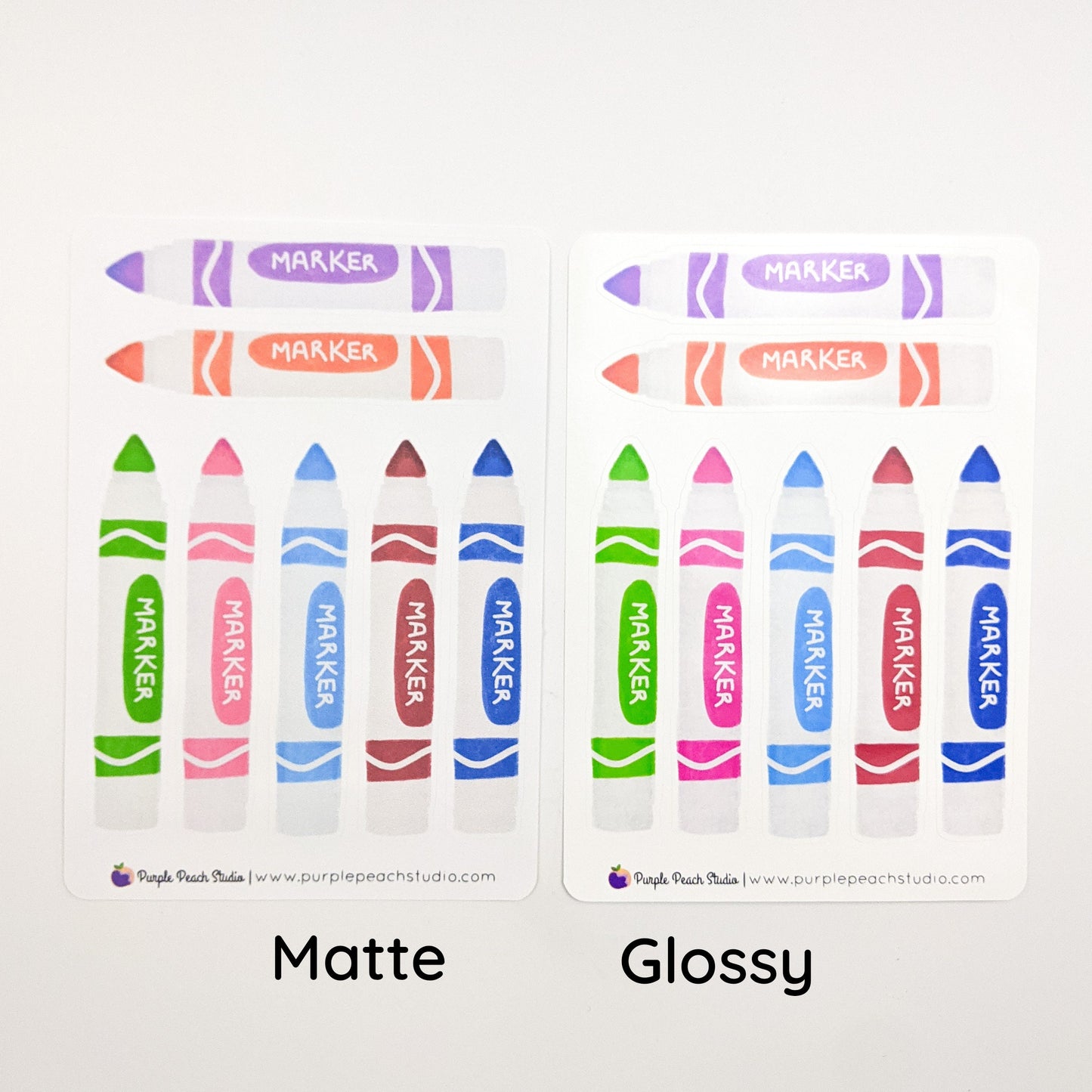 Large Rainbow Marker Stickers