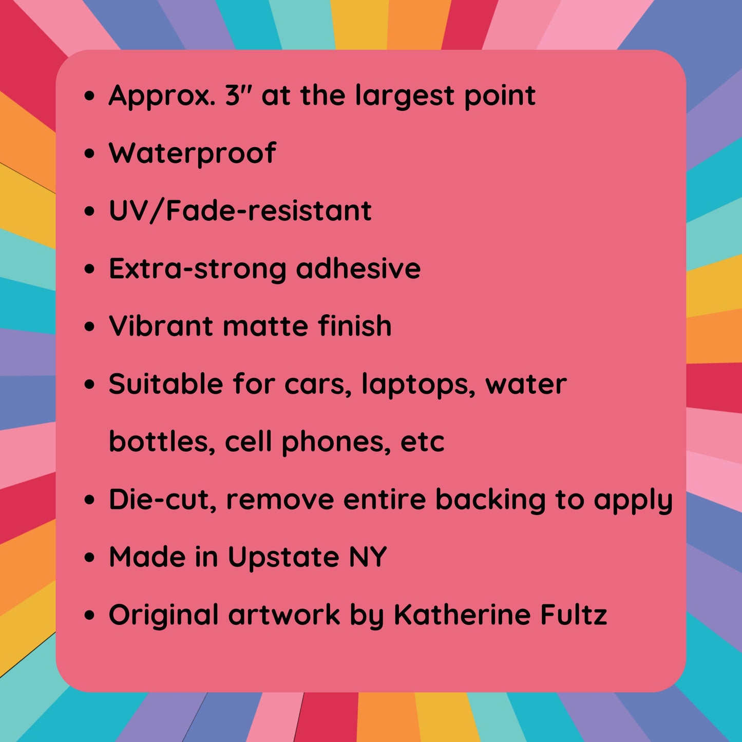 Rainbows, Coffee and Books Decal