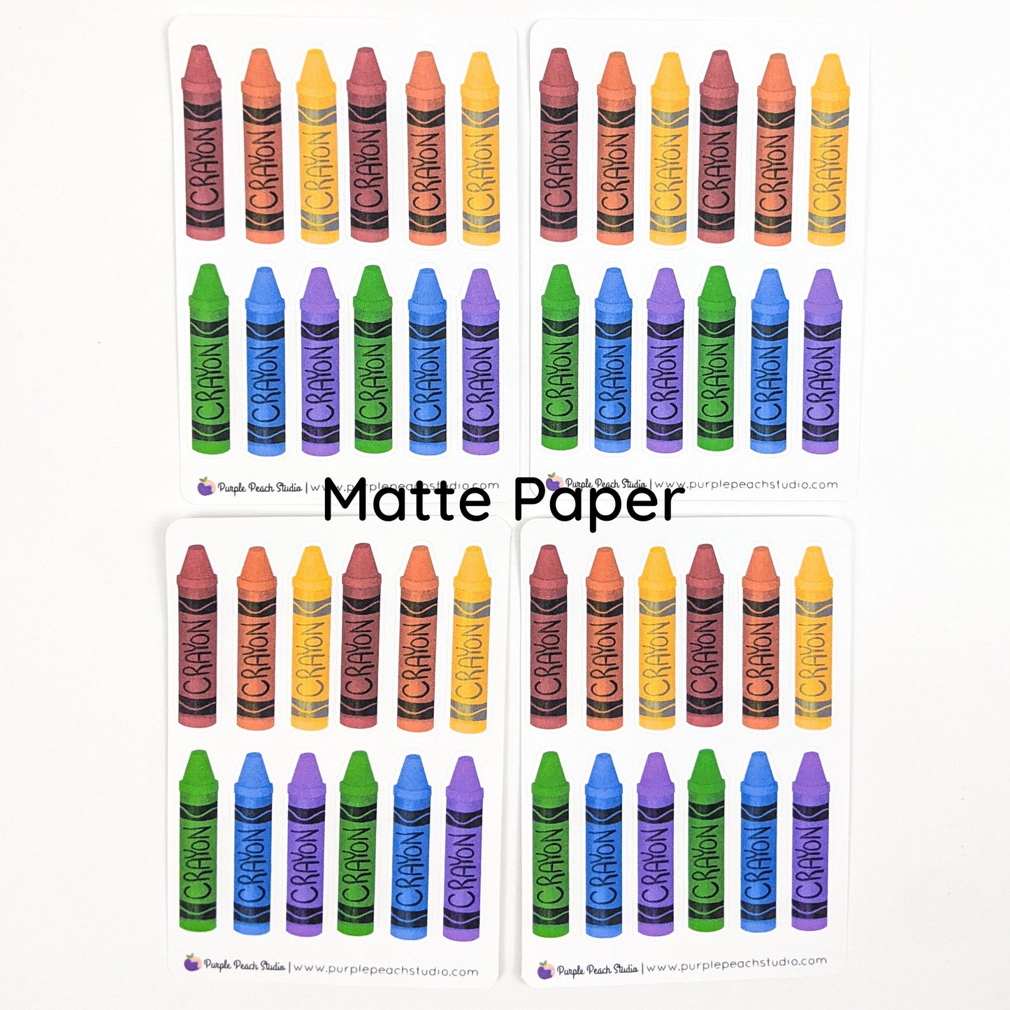 Small Crayon Art Supply Stickers