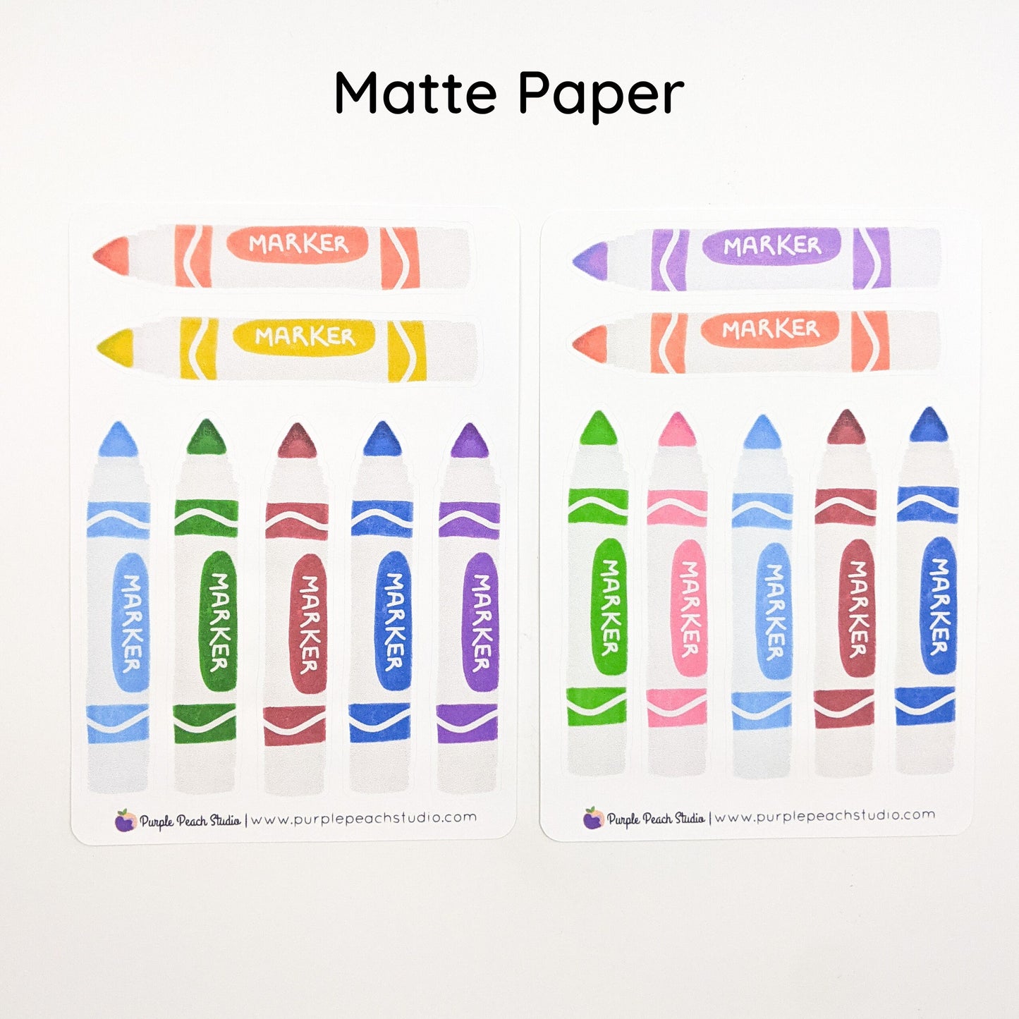 Large Rainbow Marker Stickers