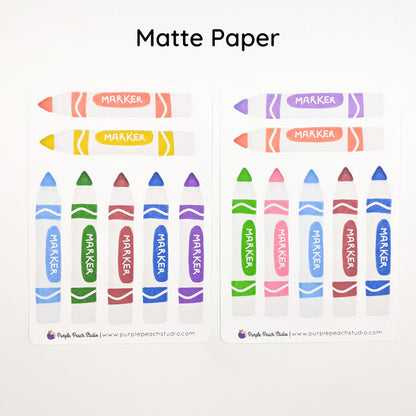 Large Rainbow Marker Stickers