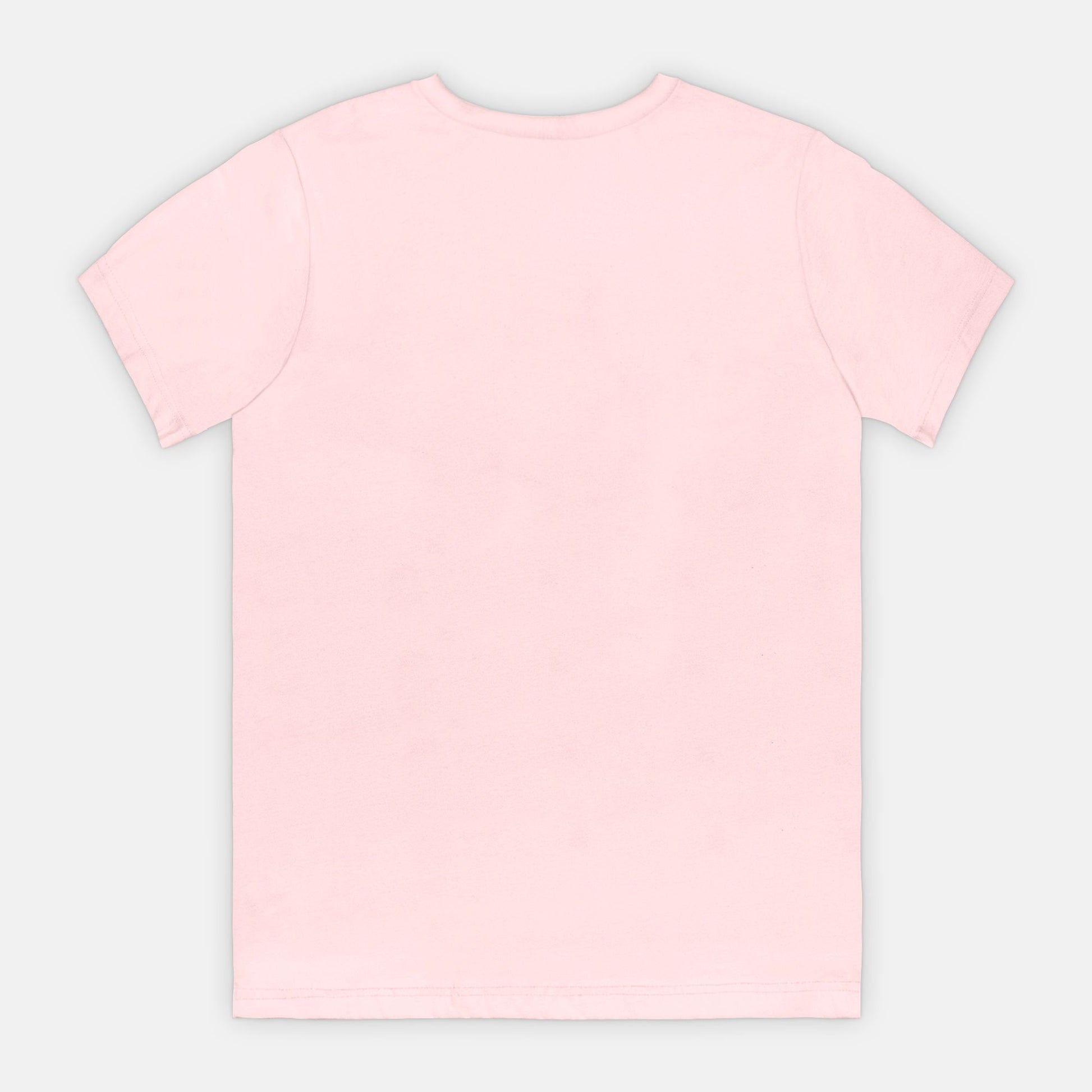 Plain pink t-shirt on a light gray background