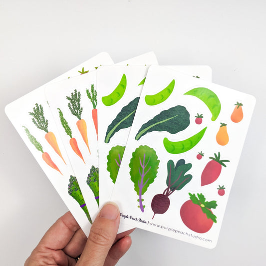 Small Farmers Market Vegetable Stickers