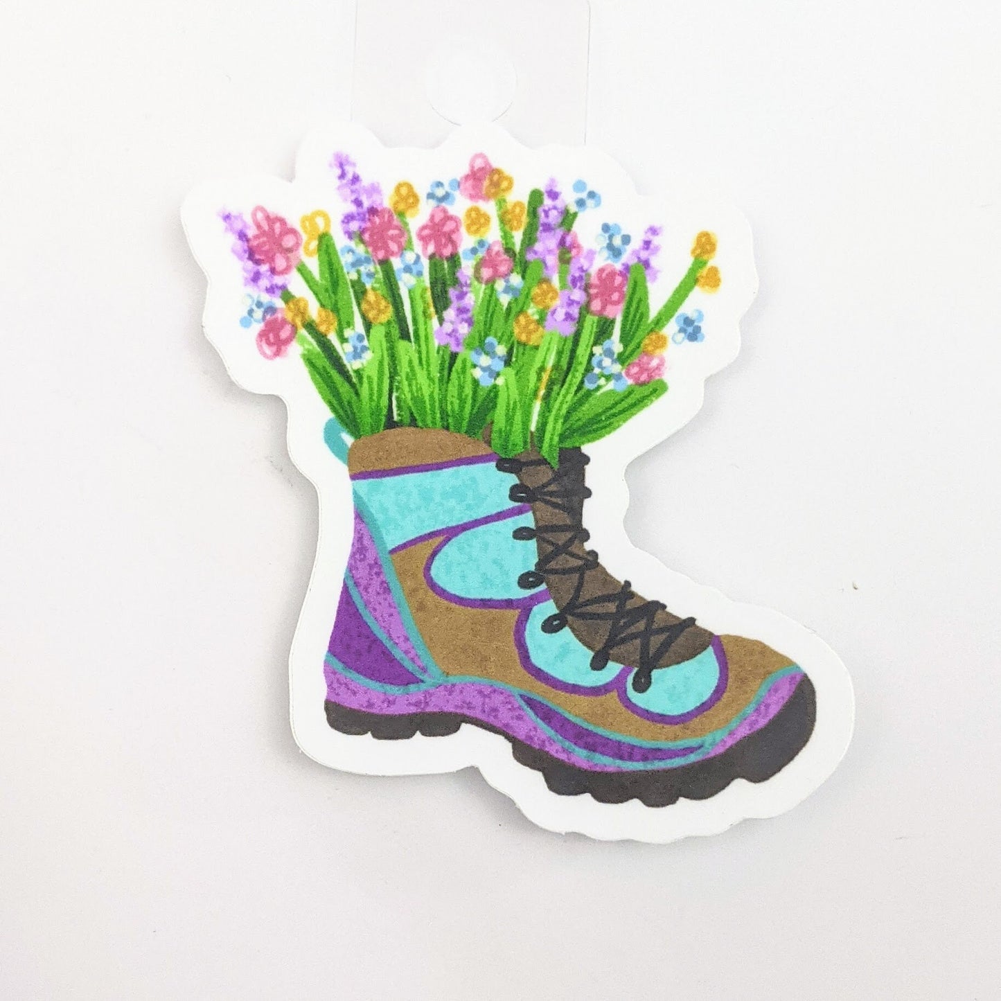 Wildflower Hiking Boot Decal