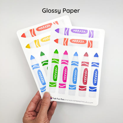 Large Rainbow Marker Stickers