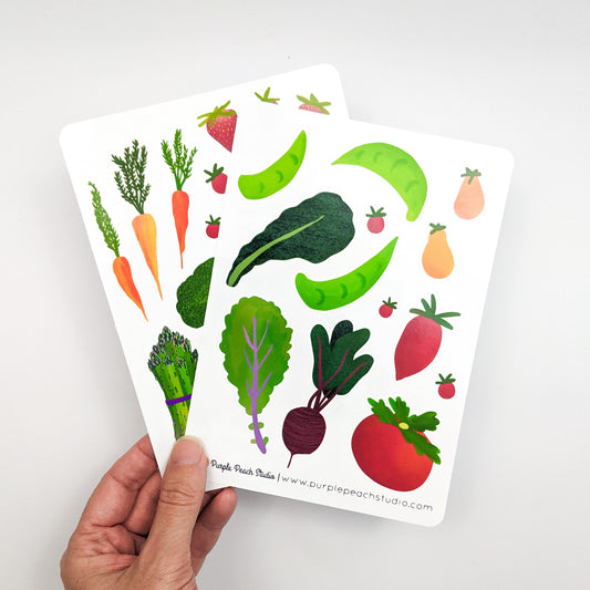 Large Farmers Market Veggie Stickers