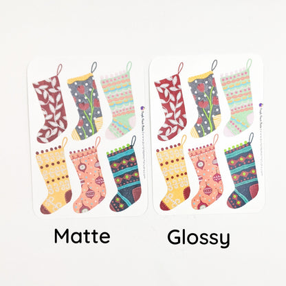 Small Christmas Stocking Stickers