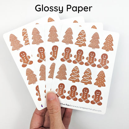 Small Gingerbread Cookie Stickers