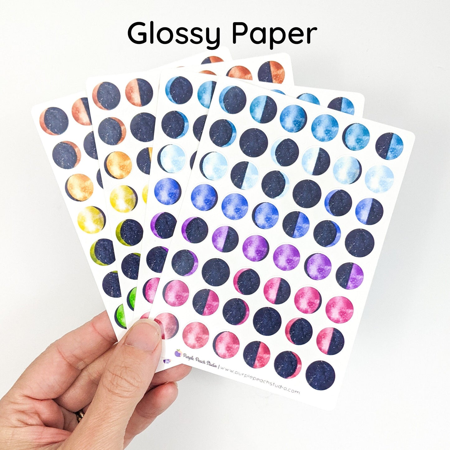 Small Moon Phase Stickers