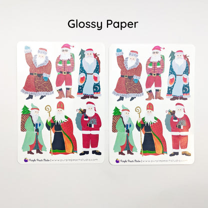 Large Vintage Santa Stickers