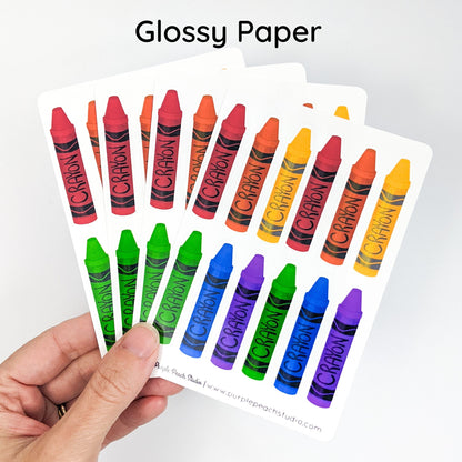 Small Crayon Art Supply Stickers