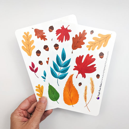 Large Fall Leaf Stickers