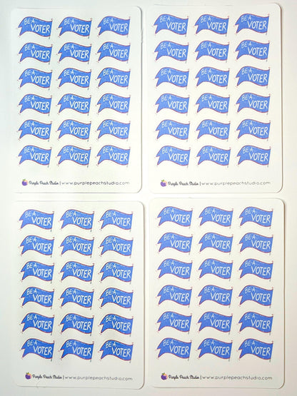 72 Be A Voter Stickers