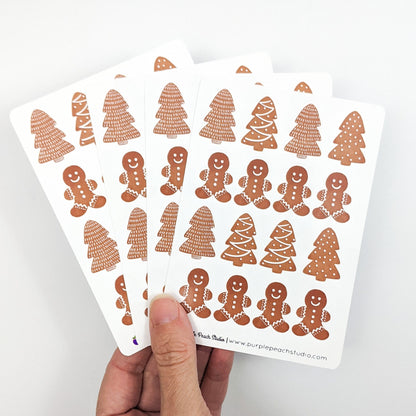 Small Gingerbread Cookie Stickers