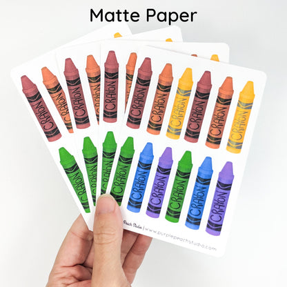 Small Crayon Art Supply Stickers