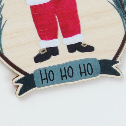 Classic Santa Wooden Ornament