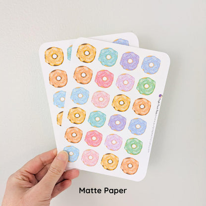 Large Rainbow Donut Sticker Sheets