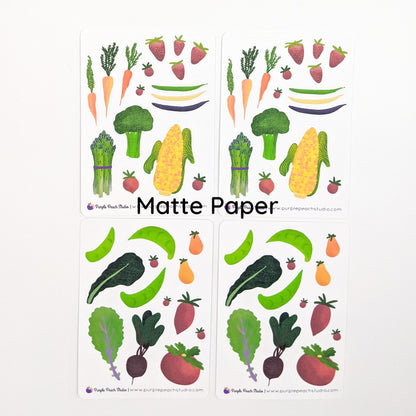 Small Farmers Market Vegetable Stickers